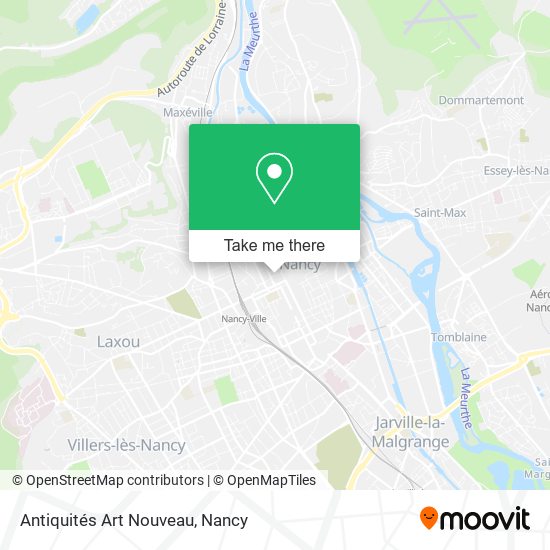 Antiquités Art Nouveau map