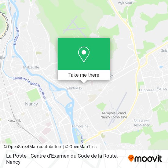 Mapa La Poste - Centre d'Examen du Code de la Route