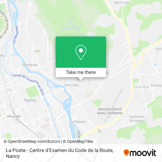 La Poste - Centre d'Examen du Code de la Route map