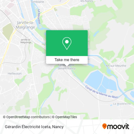 Mapa Gérardin Électricité Iceta