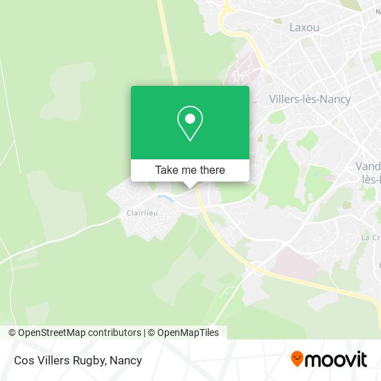 Mapa Cos Villers Rugby