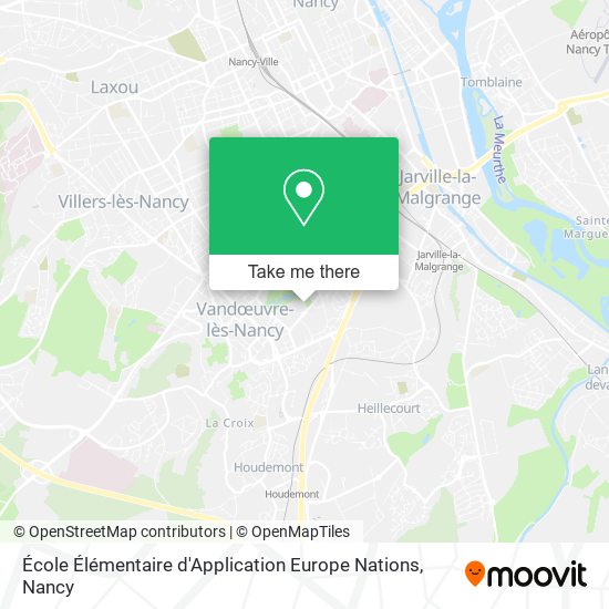 Mapa École Élémentaire d'Application Europe Nations