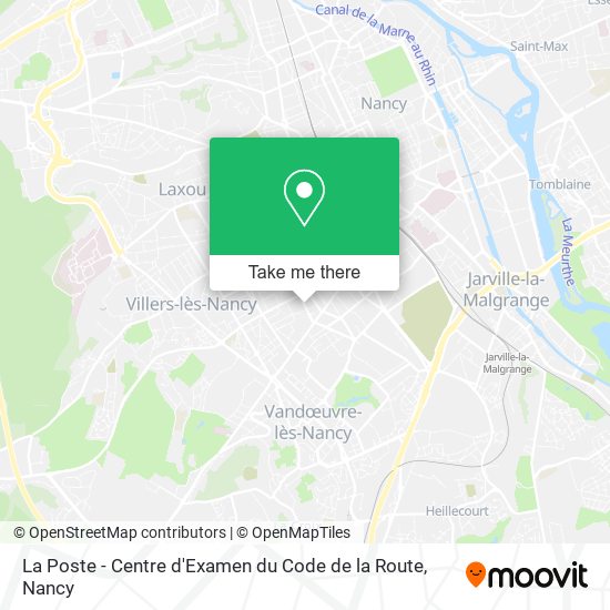 La Poste - Centre d'Examen du Code de la Route map