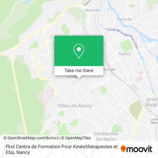 Mapa Fknl Centre de Formation Pour Kinésithérapeutes et Ebp