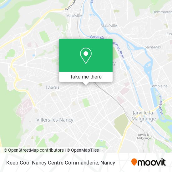 Mapa Keep Cool Nancy Centre Commanderie