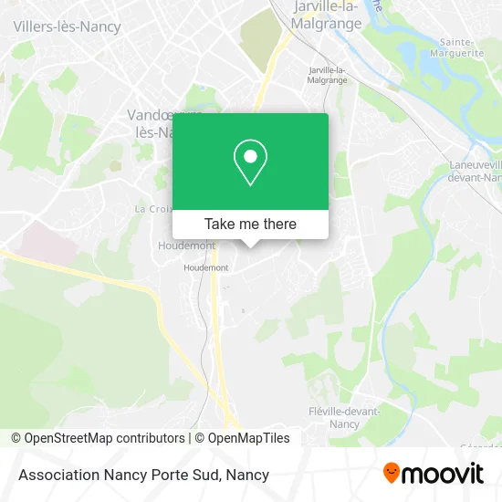 Association Nancy Porte Sud map