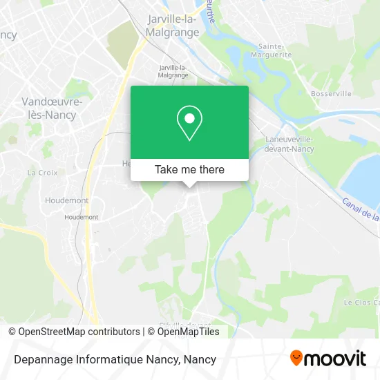 Depannage Informatique Nancy map