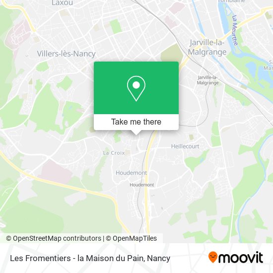 Les Fromentiers - la Maison du Pain map