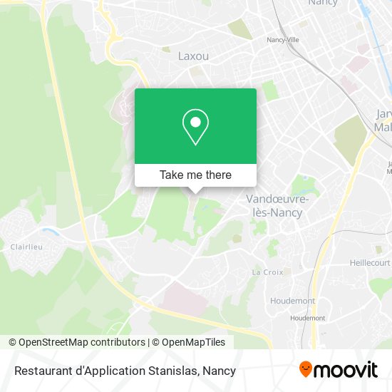 Restaurant d'Application Stanislas map