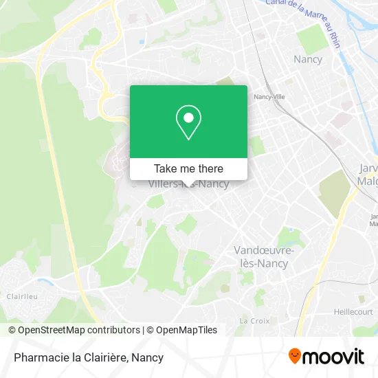 Pharmacie la Clairière map