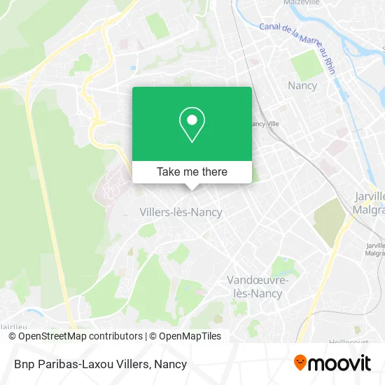 Bnp Paribas-Laxou Villers map
