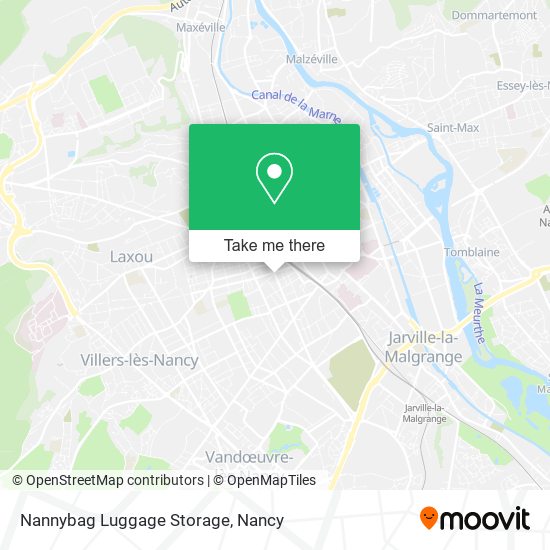 Nannybag Luggage Storage map