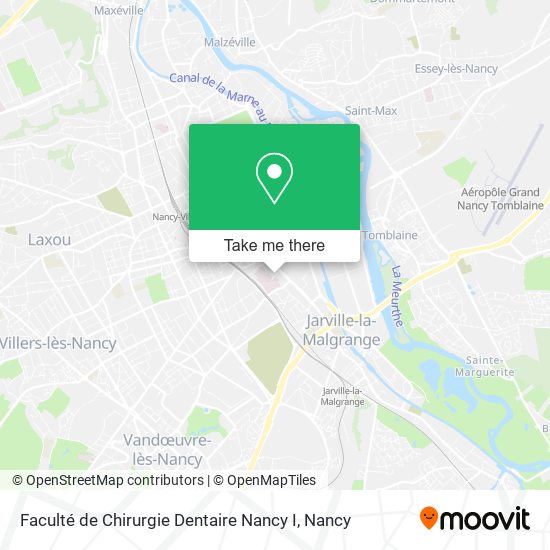 Faculté de Chirurgie Dentaire Nancy I map