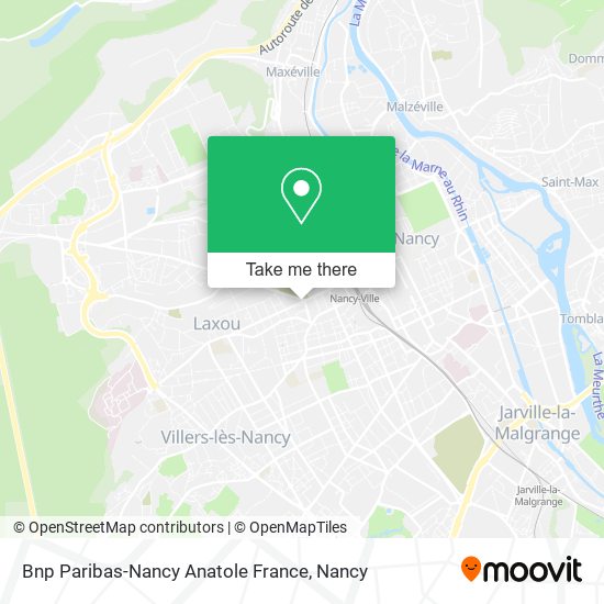 Mapa Bnp Paribas-Nancy Anatole France