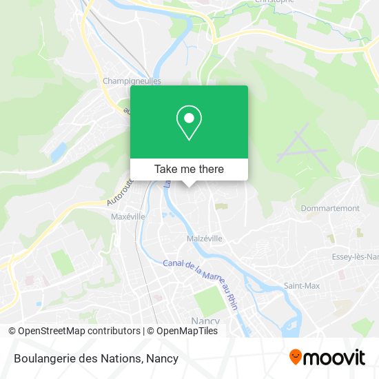 Boulangerie des Nations map