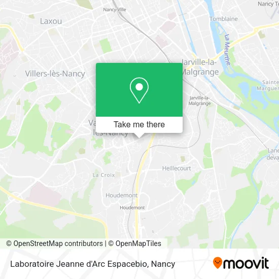 Laboratoire Jeanne d'Arc Espacebio map