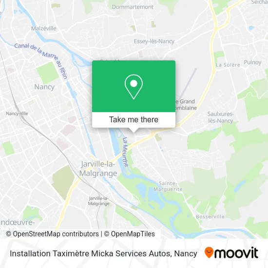 Installation Taximètre Micka Services Autos map