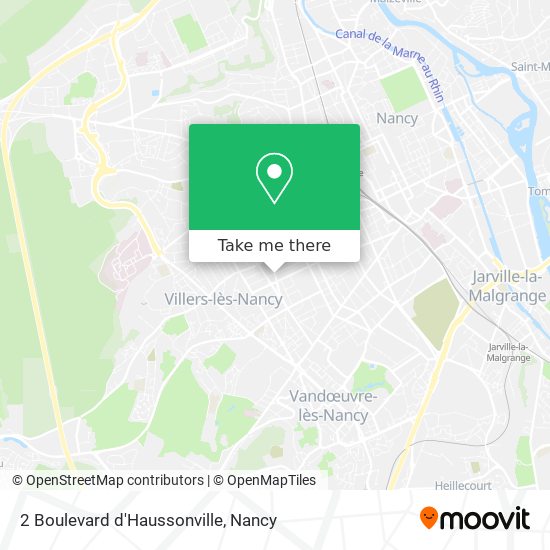 Mapa 2 Boulevard d'Haussonville