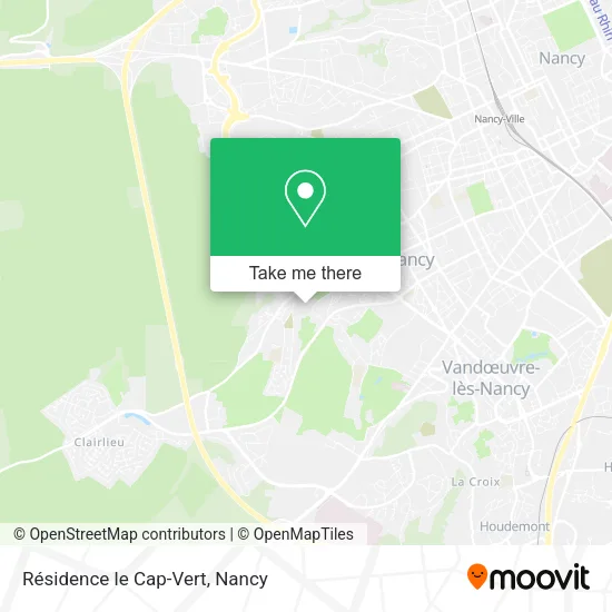 Résidence le Cap-Vert map