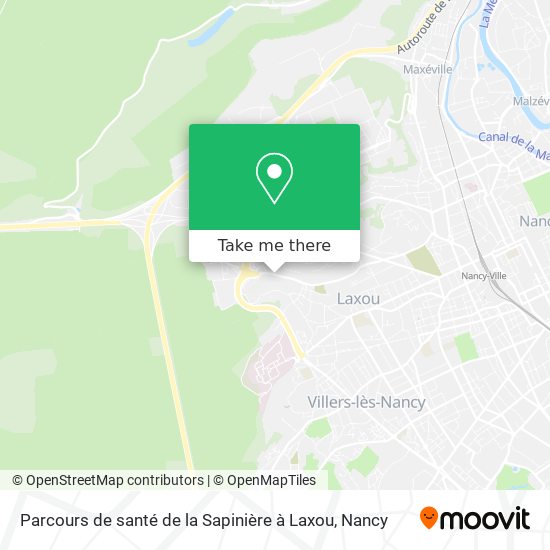 Parcours de santé de la Sapinière à Laxou map