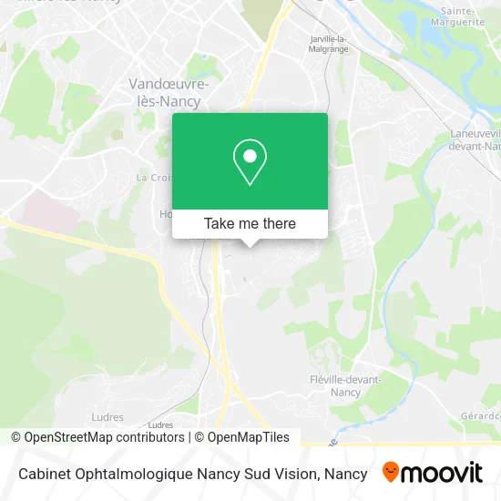 Cabinet Ophtalmologique Nancy Sud Vision map