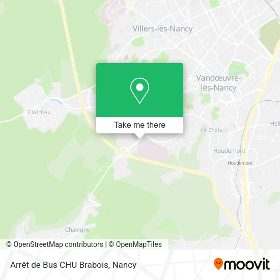 Arrêt de Bus CHU Brabois map