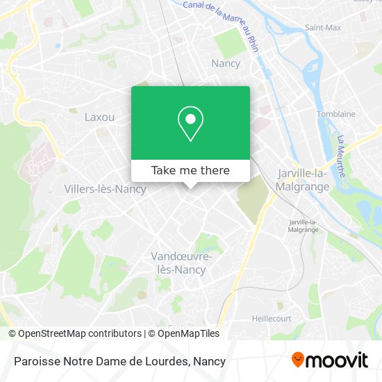 Mapa Paroisse Notre Dame de Lourdes