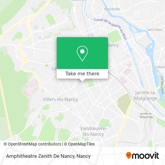 Mapa Amphitheatre Zenith De Nancy