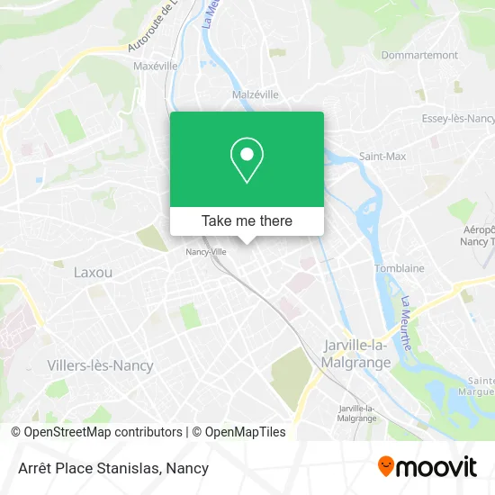 Arrêt Place Stanislas map
