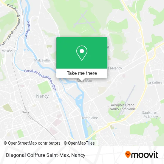Diagonal Coiffure Saint-Max map
