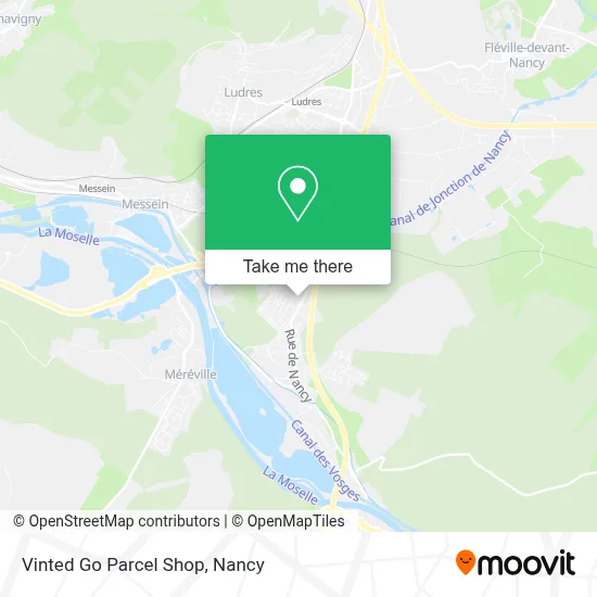 Vinted Go Parcel Shop map