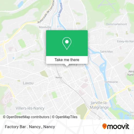 Factory Bar . Nancy. map