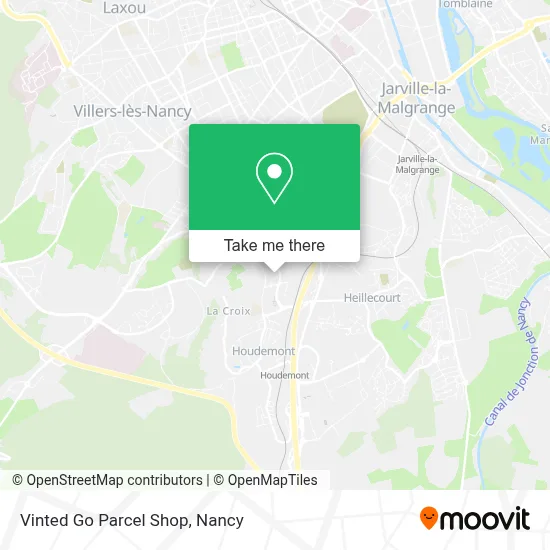 Vinted Go Parcel Shop map