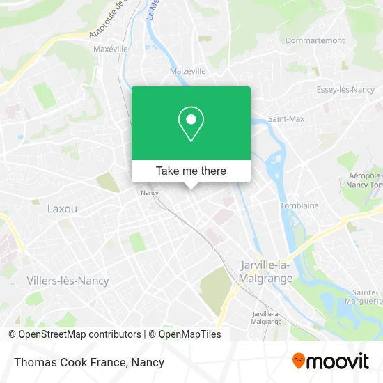 Thomas Cook France map