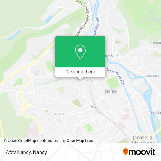 Afev Nancy map