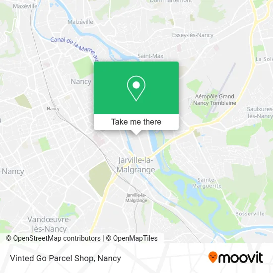 Vinted Go Parcel Shop map