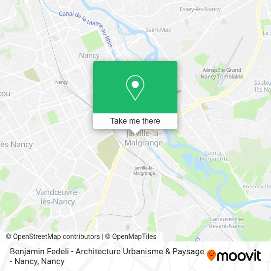 Benjamin Fedeli - Architecture Urbanisme & Paysage - Nancy map
