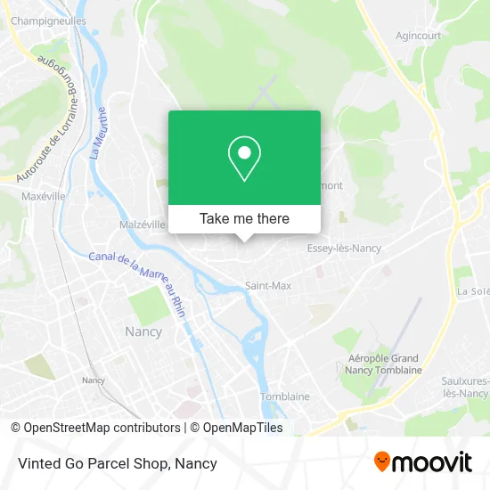 Vinted Go Parcel Shop map