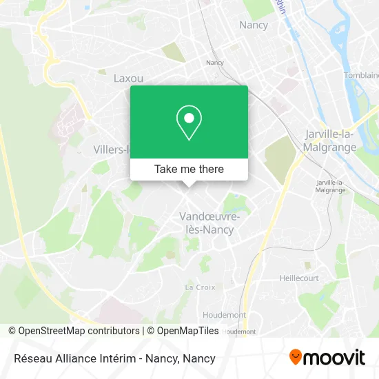 Réseau Alliance Intérim - Nancy map
