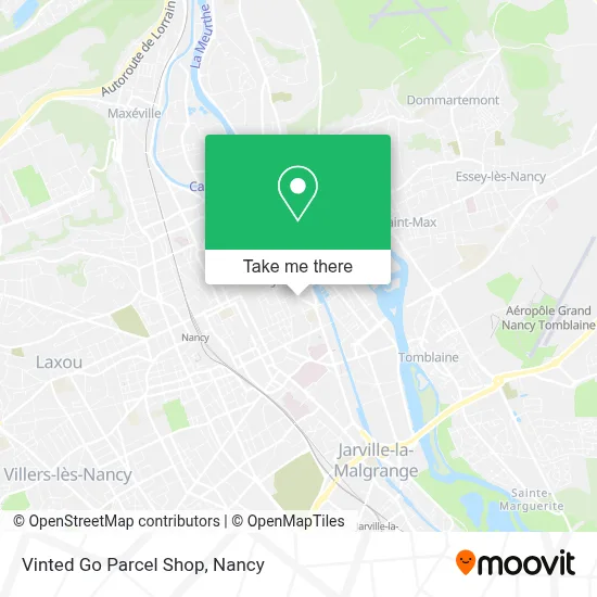 Vinted Go Parcel Shop map