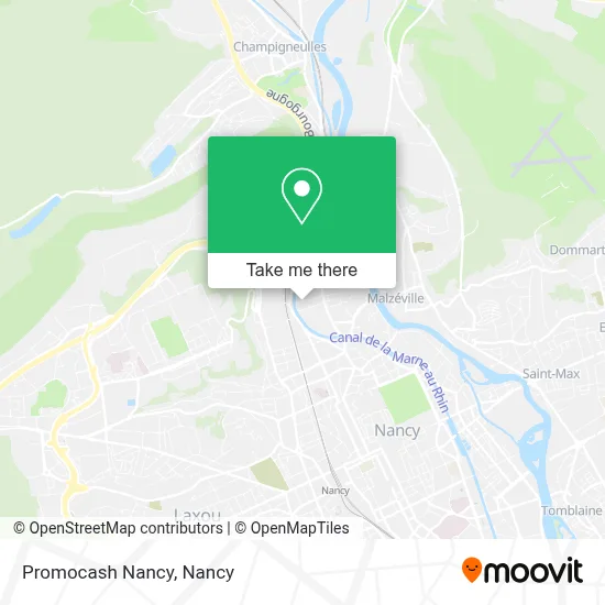 Promocash Nancy map
