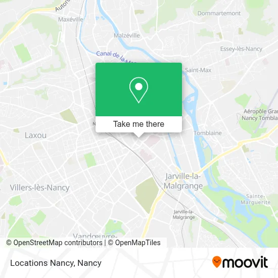 Locations Nancy map