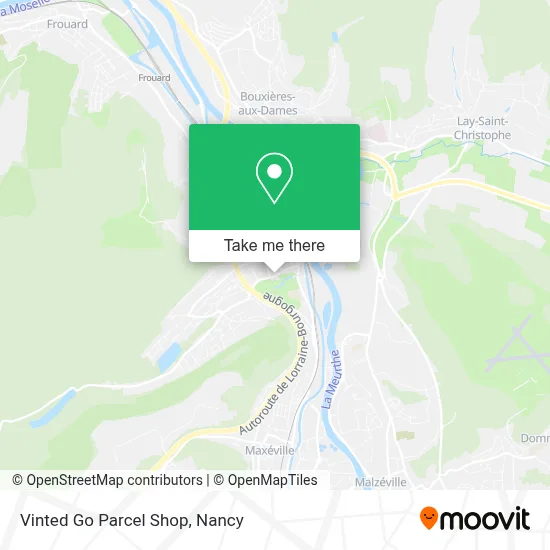 Vinted Go Parcel Shop map