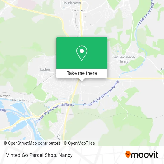 Vinted Go Parcel Shop map