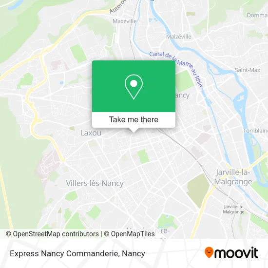 Express Nancy Commanderie map