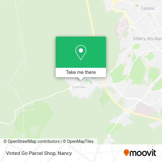 Vinted Go Parcel Shop map