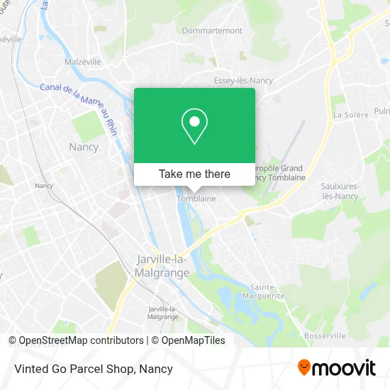 Vinted Go Parcel Shop map