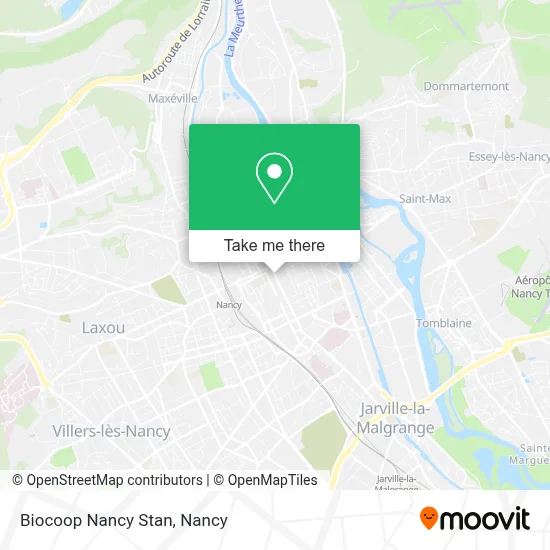 Biocoop Nancy Stan map