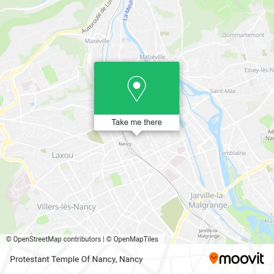 Protestant Temple Of Nancy map