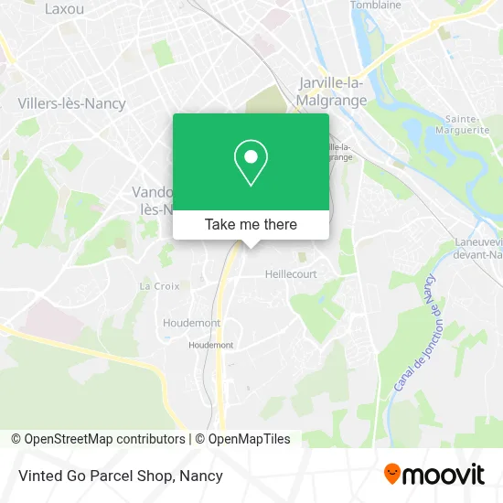 Vinted Go Parcel Shop map